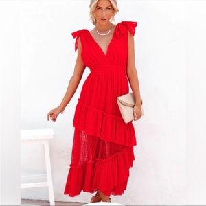 Red, Medium Vici Collection dress